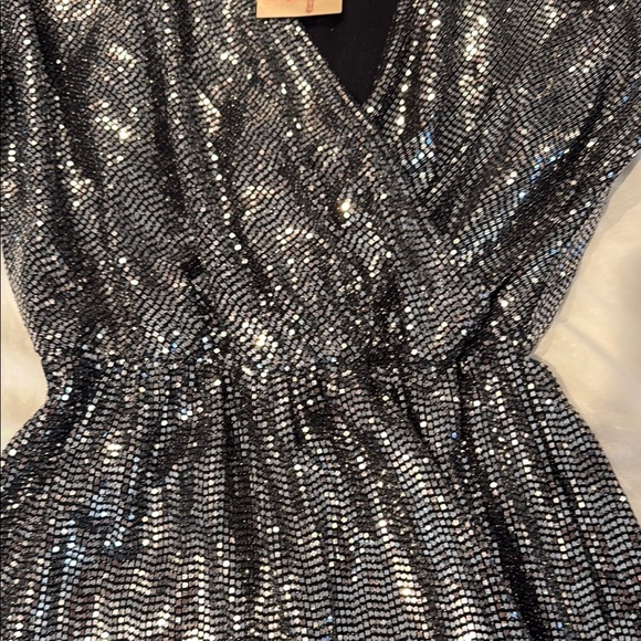 Silver Sequin Romper - Picture 3 of 5
